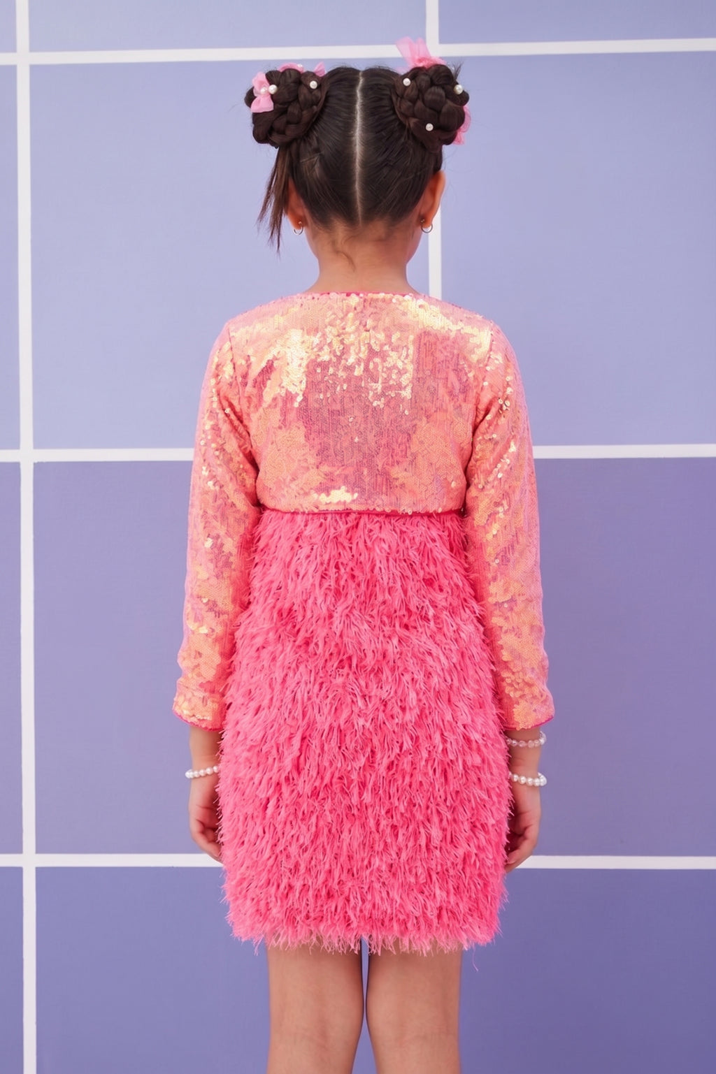 Girls Barbie Sequin Jacket Dress BAM1155