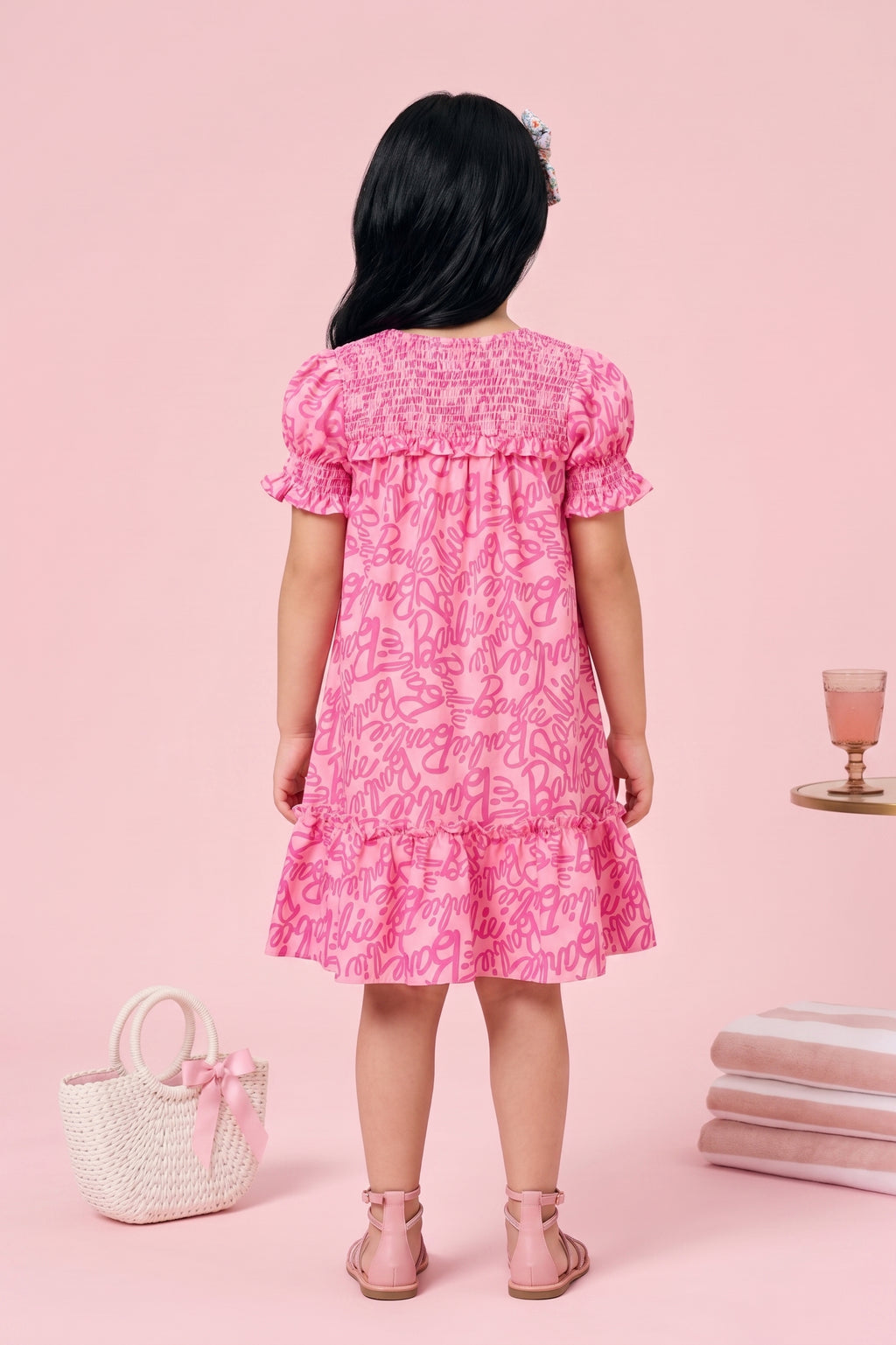 Barbie Printed A-Line Midi Dress BAM1187
