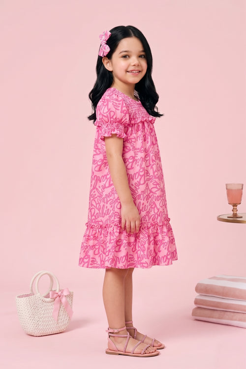 Barbie Printed A-Line Midi Dress BAM1187