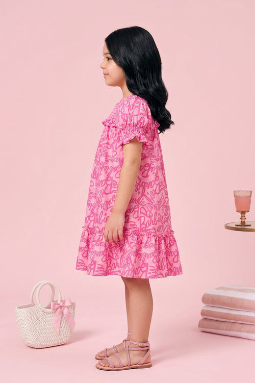 Barbie Printed A-Line Midi Dress BAM1187