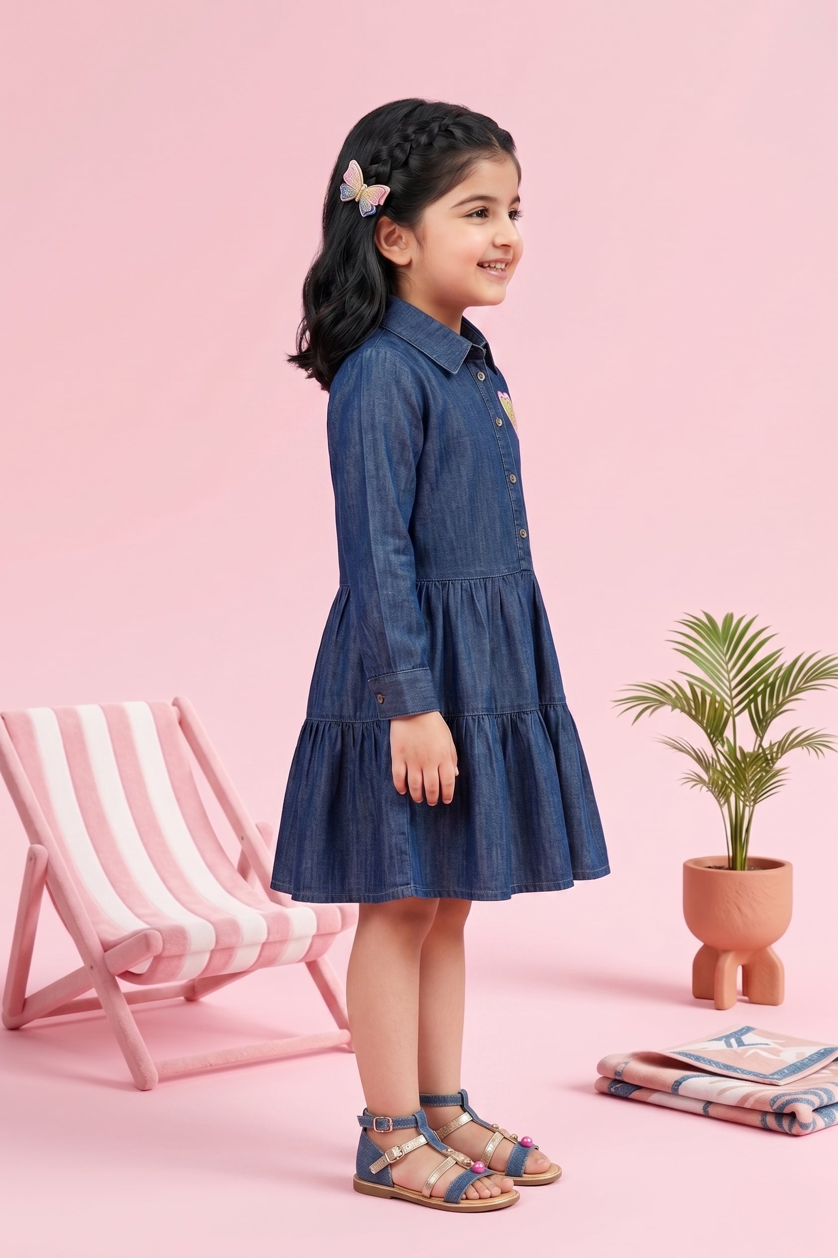 Barbie Navy Blue Denim Dress BAM1252