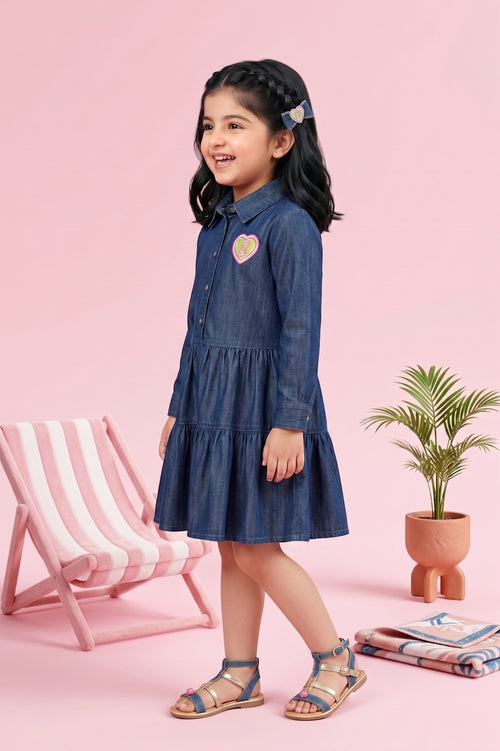 Barbie Navy Blue Denim Dress BAM1252