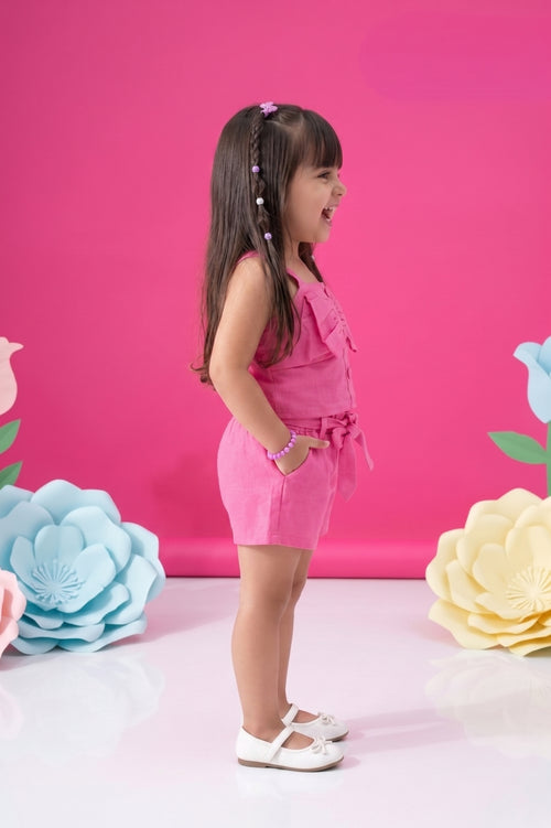 Hot Pink Bow Co-ord Set BASET307