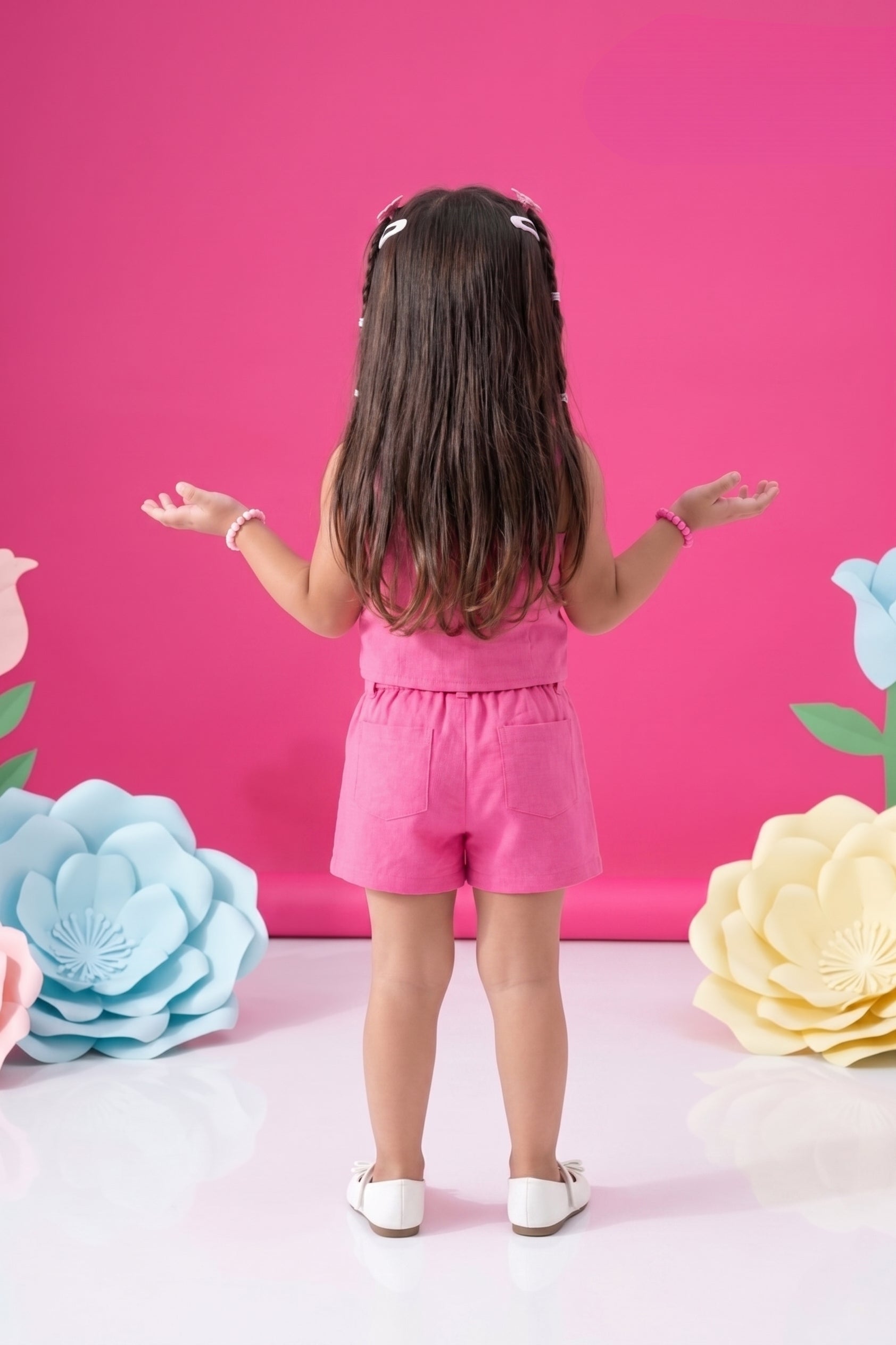 Hot Pink Bow Co-ord Set BASET307
