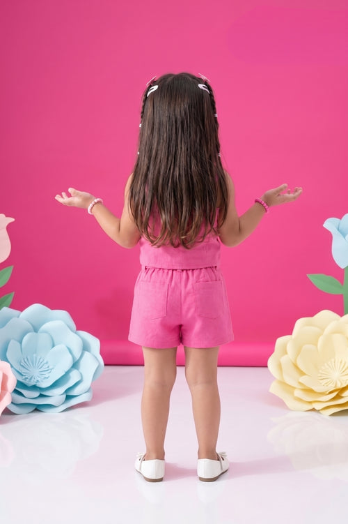 Hot Pink Bow Co-ord Set BASET307
