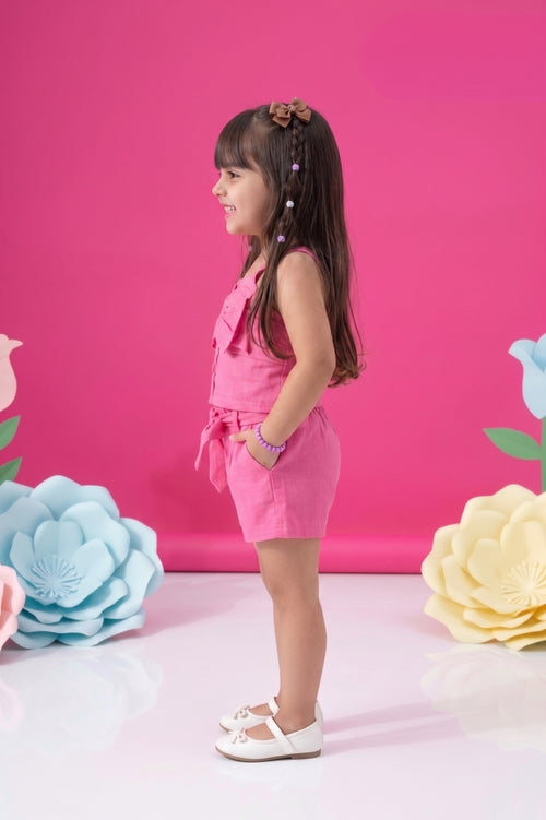 Hot Pink Bow Co-ord Set BASET307
