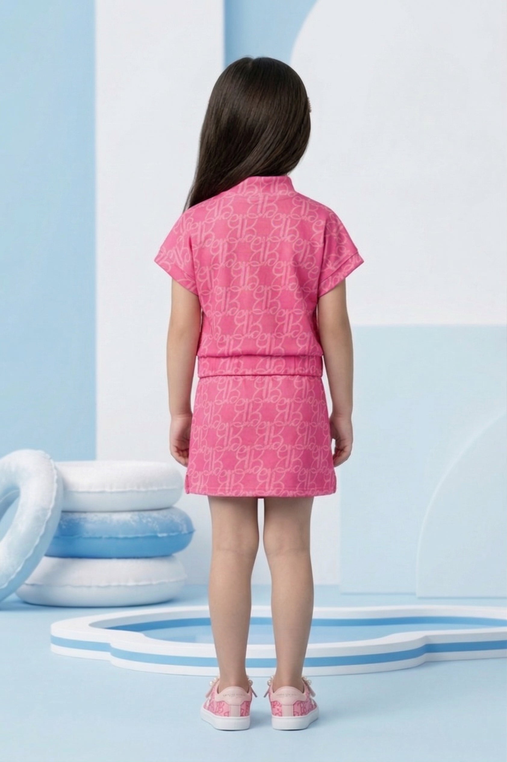 Barbie Pink Printed Shift Dress BASET318