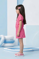 Barbie Pink Printed Shift Dress BASET318