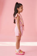 Barbie Pink Fruits Printed Top and Shorts BASET388