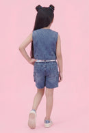 Barbie Navy Blue Buttoned Co-ord Set BASET420