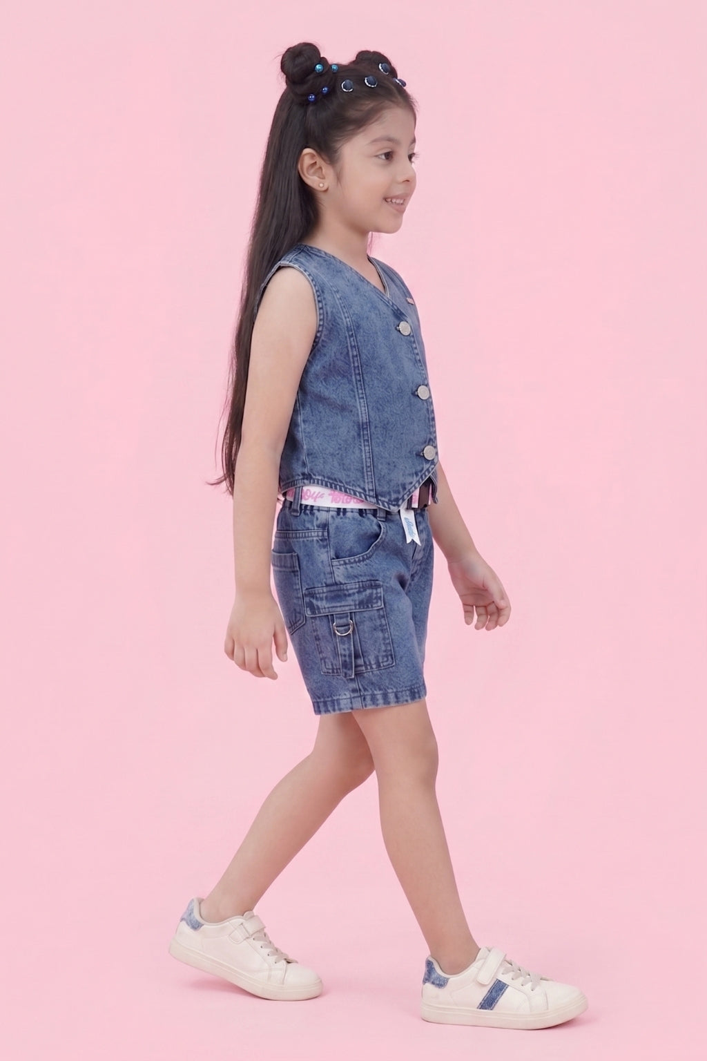 Barbie Navy Blue Buttoned Co-ord Set BASET420