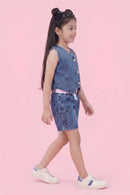 Barbie Navy Blue Buttoned Co-ord Set BASET420