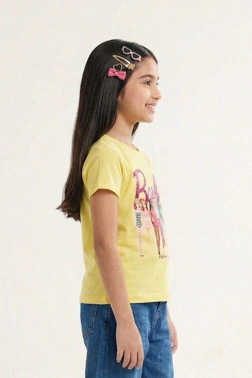 Barbie Yellow Girl Gang Graphic T-Shirt BATP2011