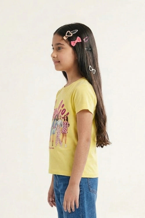 Barbie Yellow Girl Gang Graphic T-Shirt BATP2011
