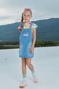 Cool Vibes Denim Dungree with Top D161