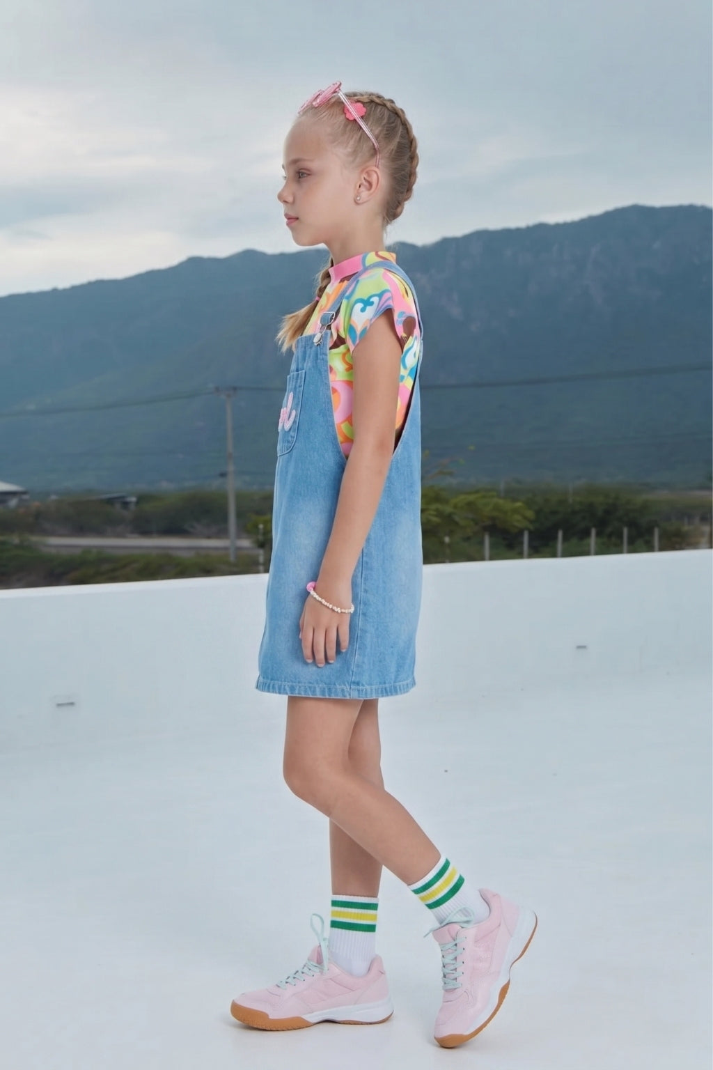 Cool Vibes Denim Dungree with Top D161