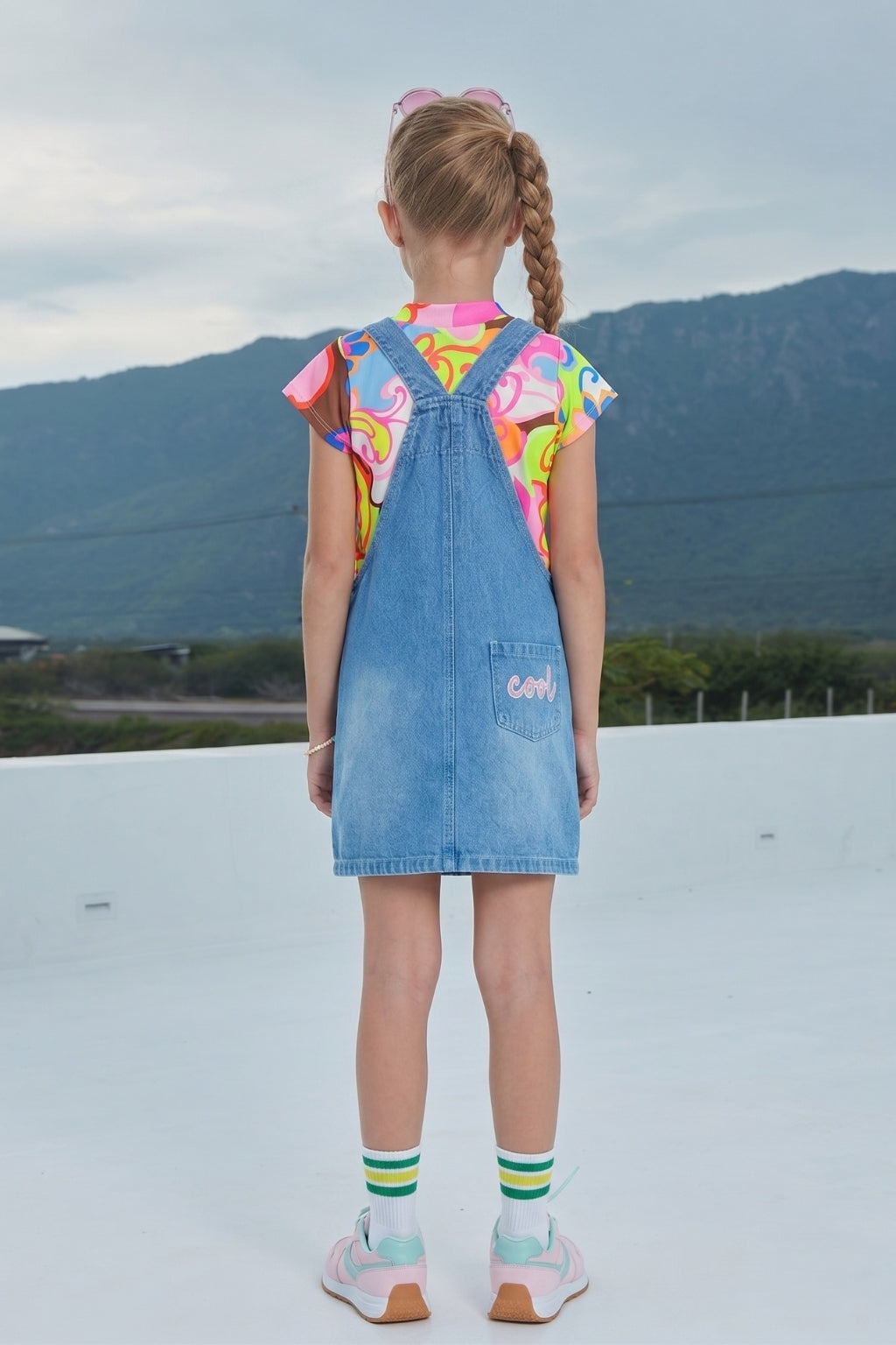 Cool Vibes Denim Dungree with Top D161