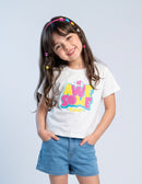 White Graphic Printed T-Shirt – Be Awesome Today Top D200