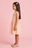 Soft Everyday Peach Floral Cotton Dress F548