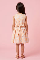 Soft Everyday Peach Floral Cotton Dress F548