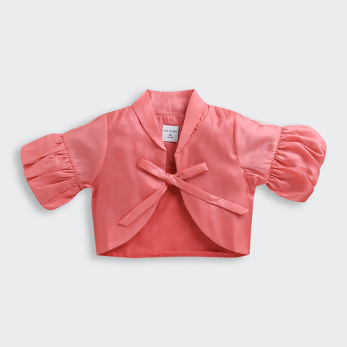 Stylish Layered Look Shrug & Floral Dress F576