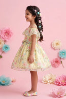Off-White Floral Organza Dress F580