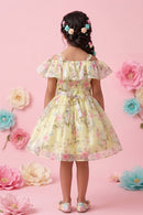 Off-White Floral Organza Dress F580