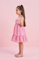 Sleeveless Shimmer Flare Dress F615