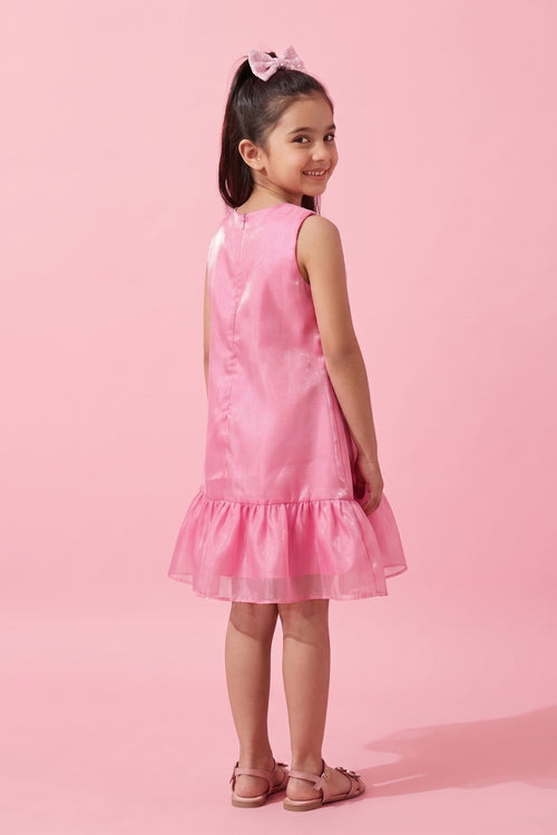Sleeveless Shimmer Flare Dress F615