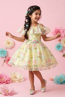 Off-White Floral Organza Dress F580