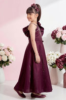 Maroon One-Shoulder Party Wear Gown G383