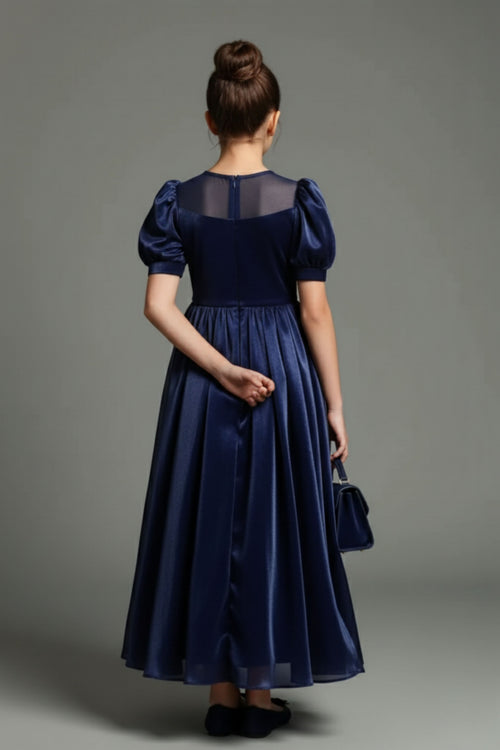 Navy Blue Long Gown – Premium Party & Occasion Wear G415