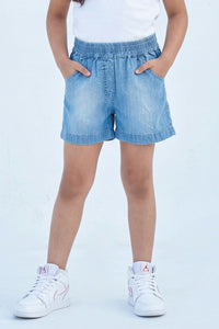 Girls Studded Denim Shorts H1033