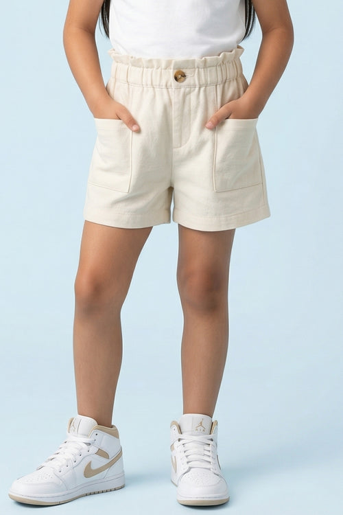 Off White Shorts With Pockets H1036