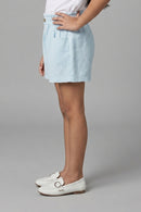 Powder Blue Shorts With Pockets H1036