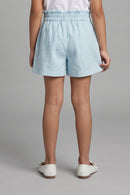 Powder Blue Shorts With Pockets H1036