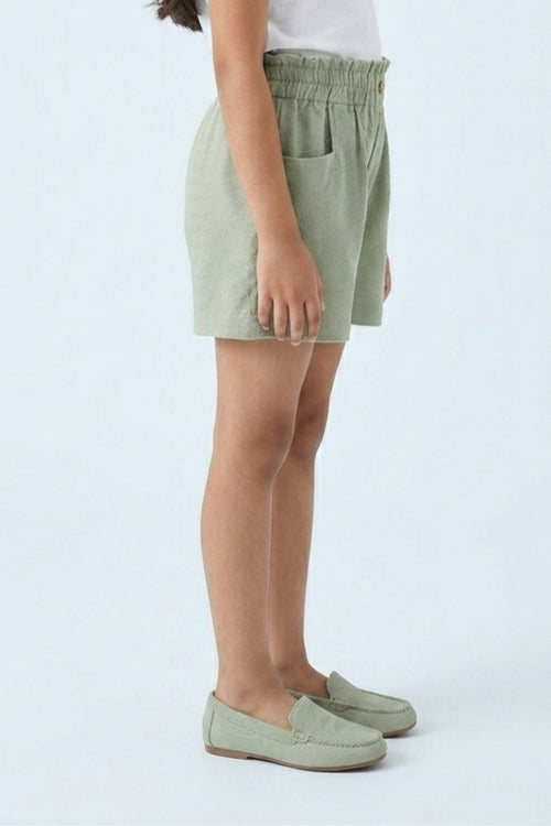 Sage Green Shorts With Pockets H1036
