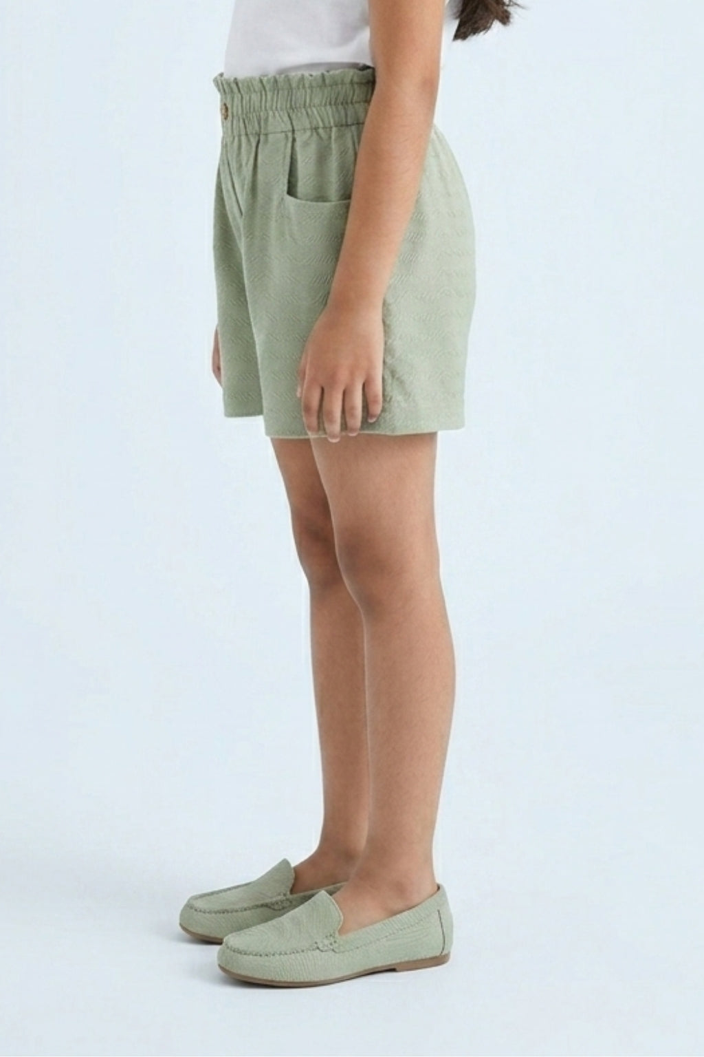 Sage Green Shorts With Pockets H1036