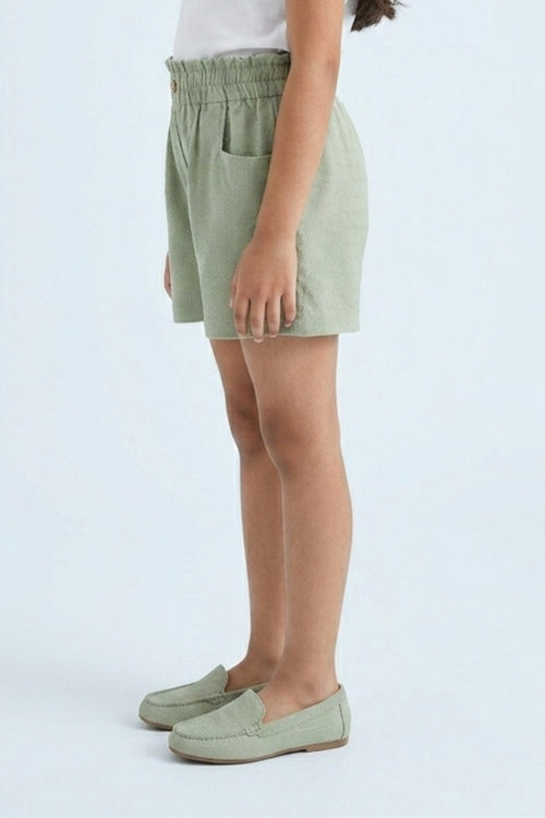 Sage Green Shorts With Pockets H1036