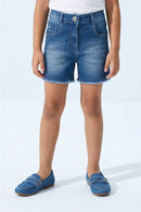 Light Blue Denim Shorts H846