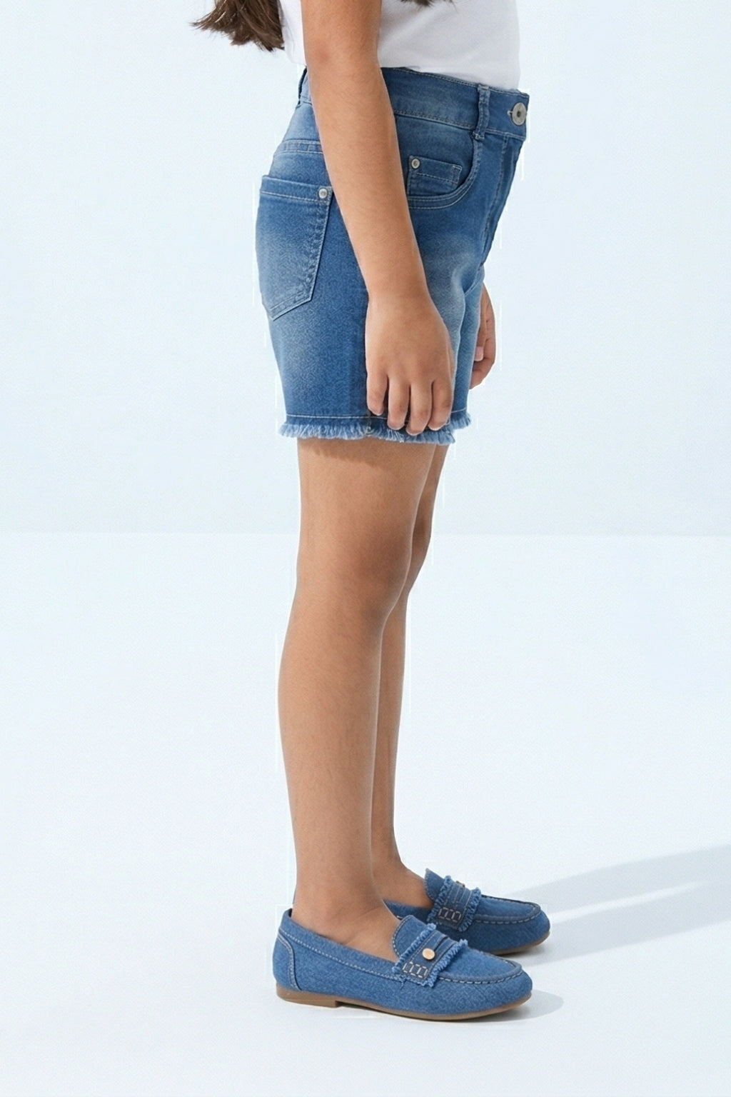 Light Blue Denim Shorts H846
