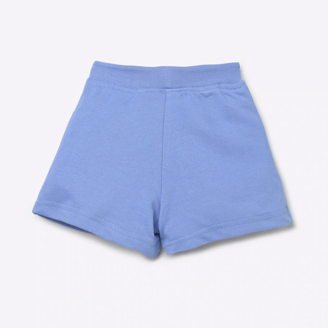 Blue Shorts Plain Regular Fit