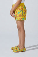 Pop Art Yellow Print Shorts H873