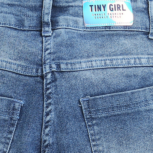 Light Blue Denim Shorts with Bow H933