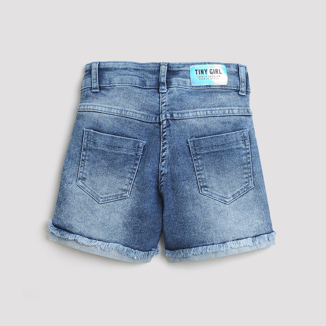 Light Blue Short With Patch