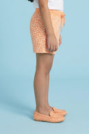 Peach Animal Print Shorts H936