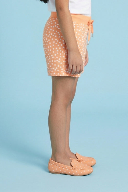 Peach Animal Print Shorts H936
