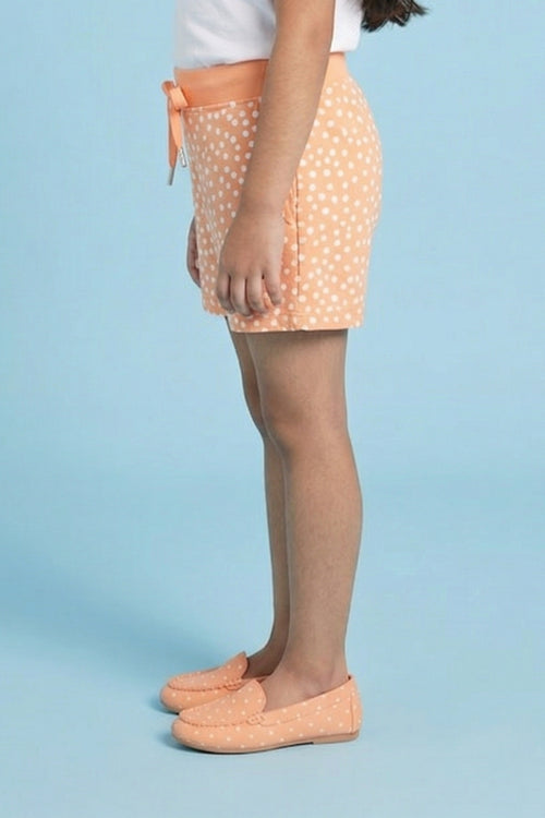 Peach Animal Print Shorts H936