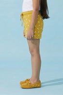 Mustard Leaf Print Shorts H938