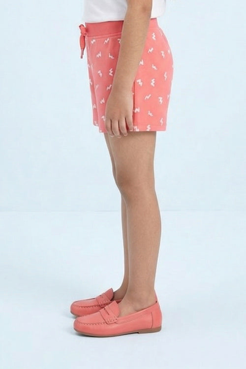 Coral Leaf Print Shorts H938